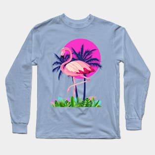 Tropical Vibes Flamingo Tee! Long Sleeve T-Shirt